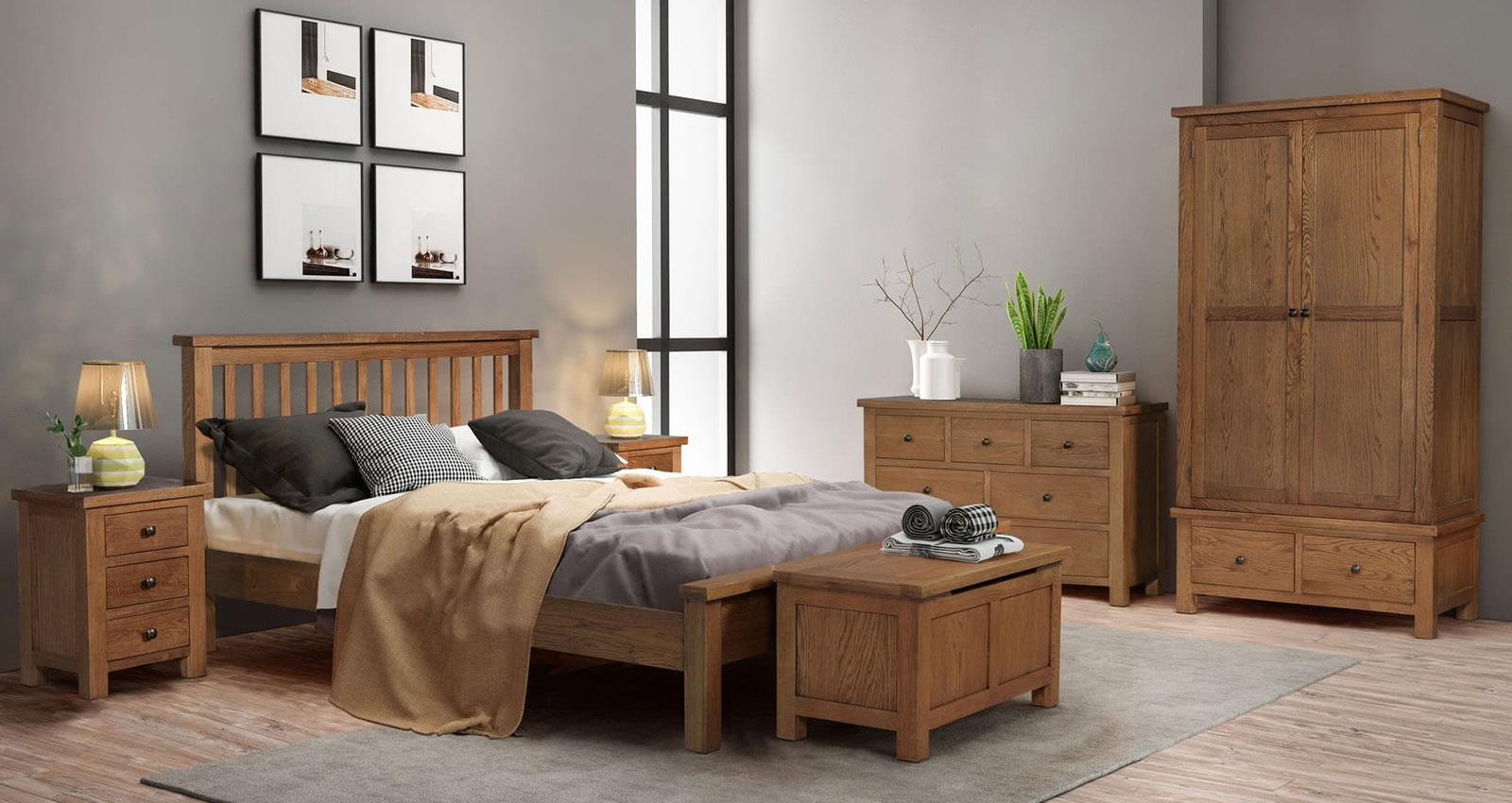 Signature Collection Dorridge Rustic Oak Bedroom